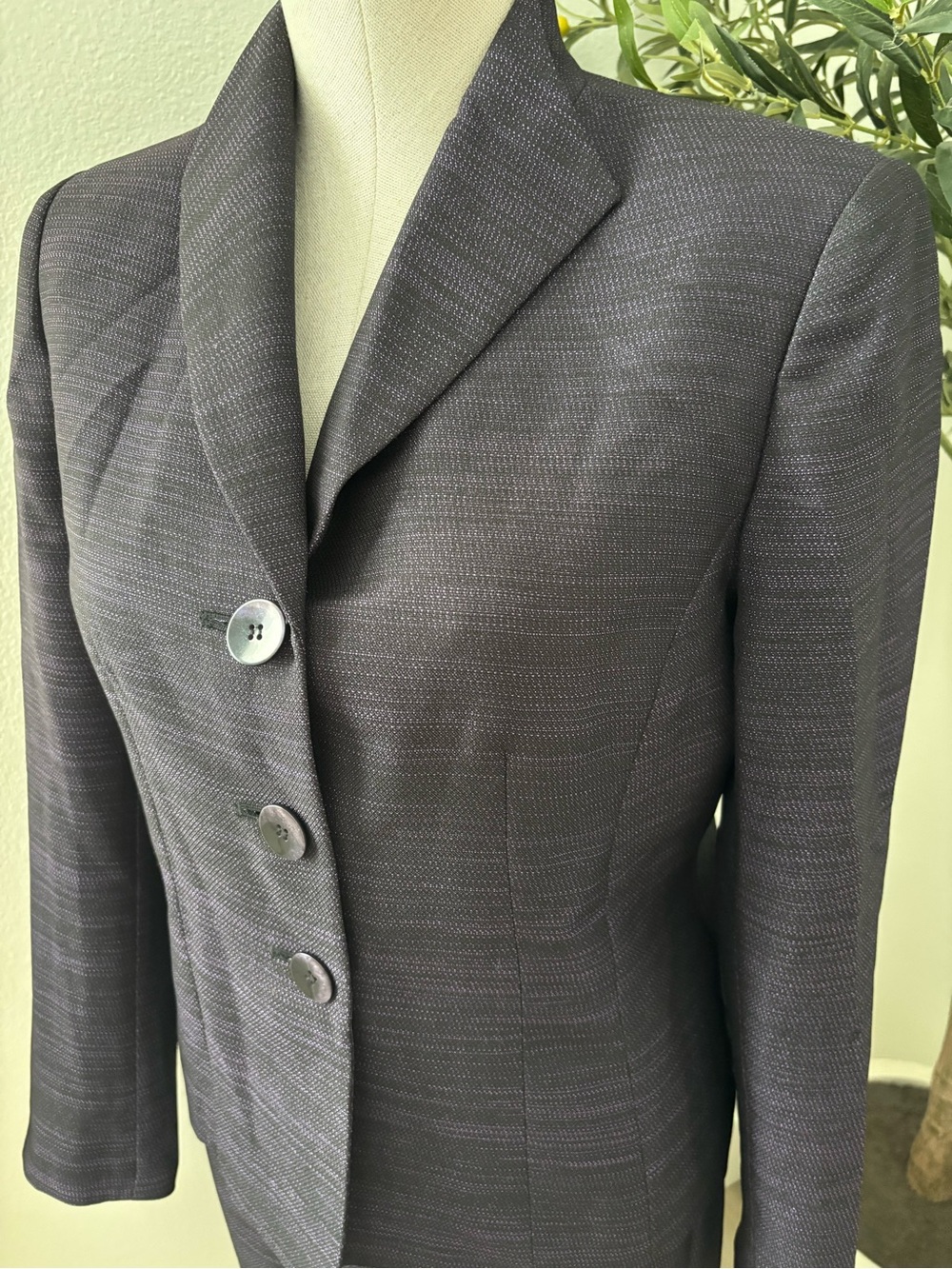 Women's Kasper Purple Two-Piece Jacket & Skirt Set - Picture 2 of 4